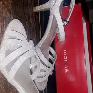 Silver Maripe Heels